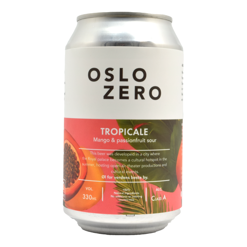 - Oslo Brewing Co - Tropicale 0% Glutenvrij Mango & Passionfruit Sour Blik 330ml