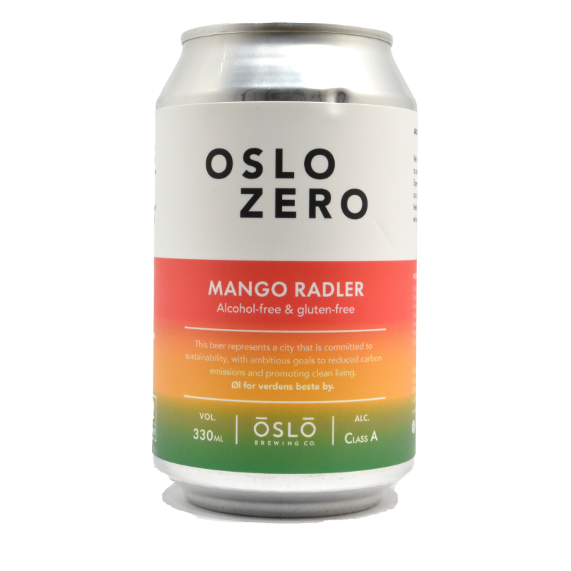 - Oslo Brewing Co - Mango Radler 0% Glutenvrij Blik 330ml