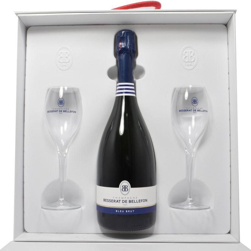 - Champagne Besserat De Bellefon - Geschenkverpakking + 2 Gls