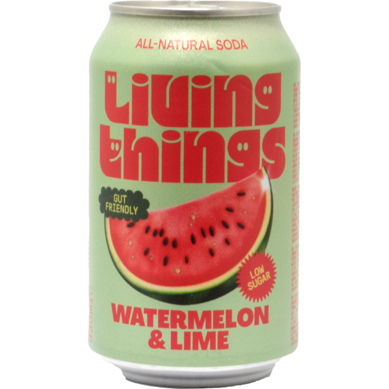 - Living Things - Watermelon & Lime Low Sugar Blik 330ml