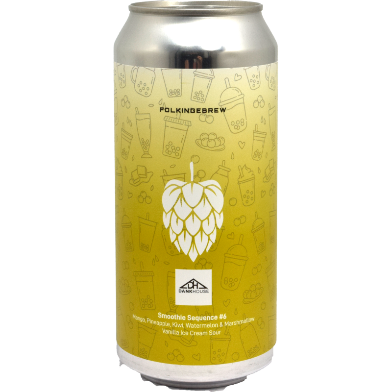 - Folkingebrew - Smoothie Sequence #6 Mango, Pineapple, Kiwi, Watermelon, Marshmallow Vanilla Ice Sour 5% Blik 440ml