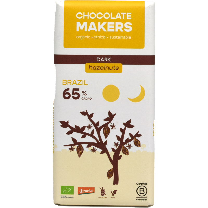 - Chocolate Makers - Dark Hazelnuts Brazil 65% 80gr