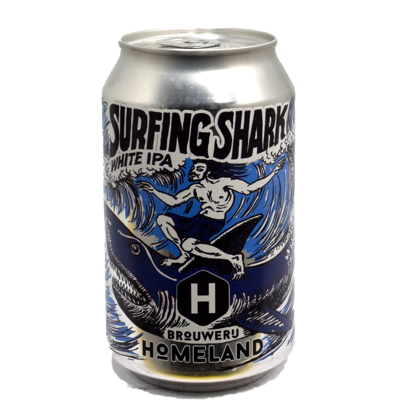 - Homeland - Surfing Shark White IPA Blik 330ml 6.3%
