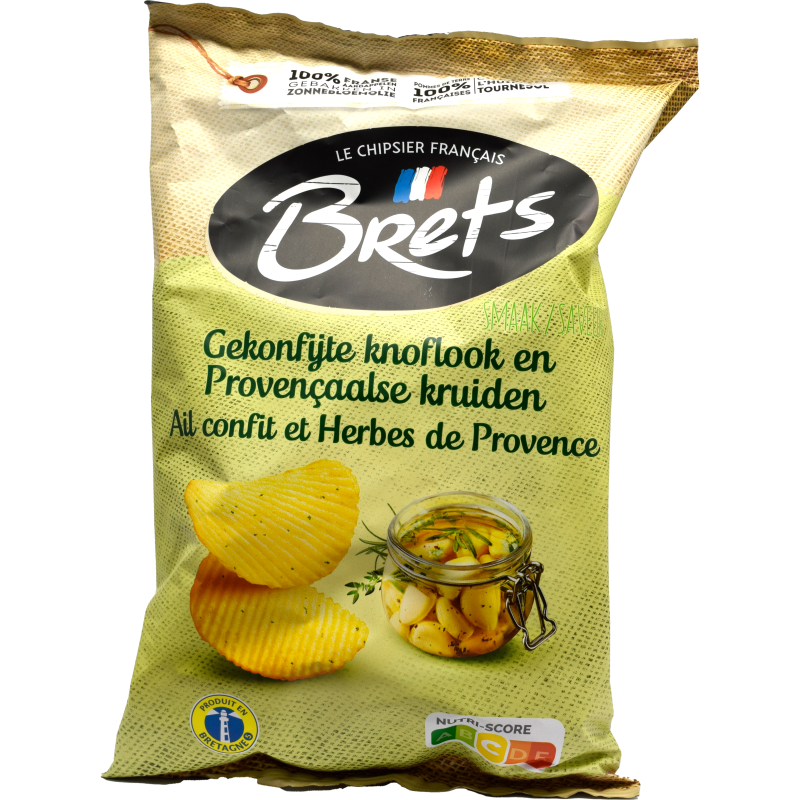 - Brets - Gekonfijte Knoflook Provencaalse Kruiden Chips 125g