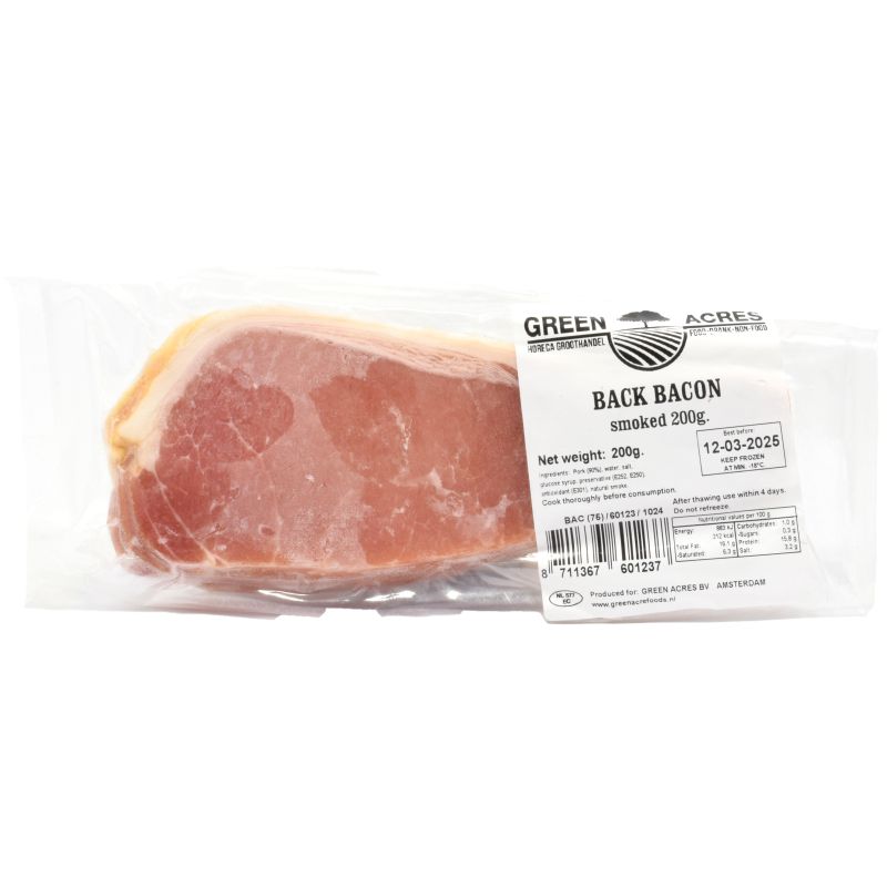 - Green Acres - Back Bacon Smoked 200g