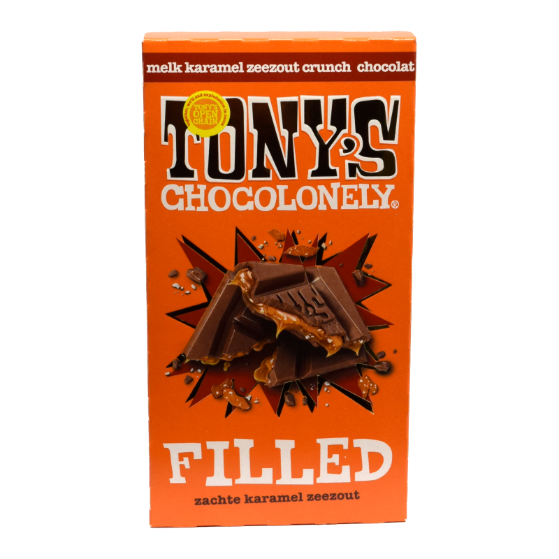 - Tony''s Chocolonely - Filled Zachte Karamel Zeezout 127 Gram