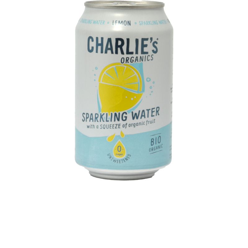 - Charlie''s - Organic Sparkling Water Lemon Blik 33cl