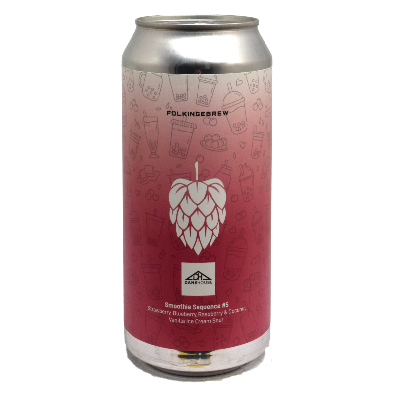 - Folkingebrew - Smoothie Sequence #5 Strawberry, Blueberry, Raspberry, Coconut Vanilla Ice Sour 5% Blik 440ml