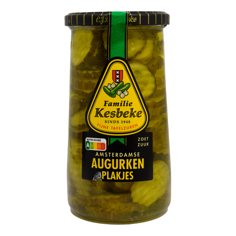 - Kesbeke - Augurken Plakjes Zoet Zuur 720ml