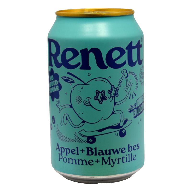 - Renett - Appel Blauwe Bes Just Juice & Bubbles Blik 330ml