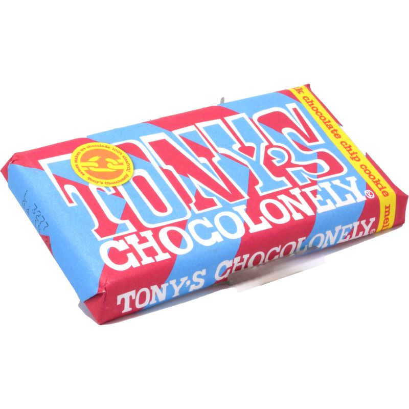 - Tony''s Chocolonely - Melk Choc Chip Cookie chocolade reep 180 gr