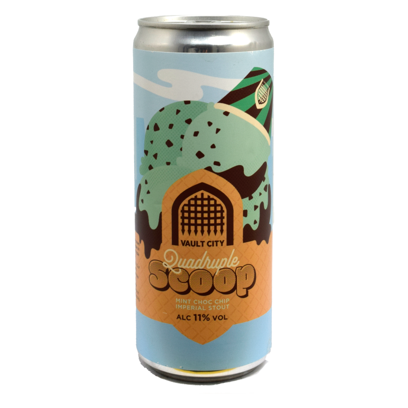 - Vault City - Quadruple Scoop Mint Choc Chip Imperial Stout 11% Blik 330ml