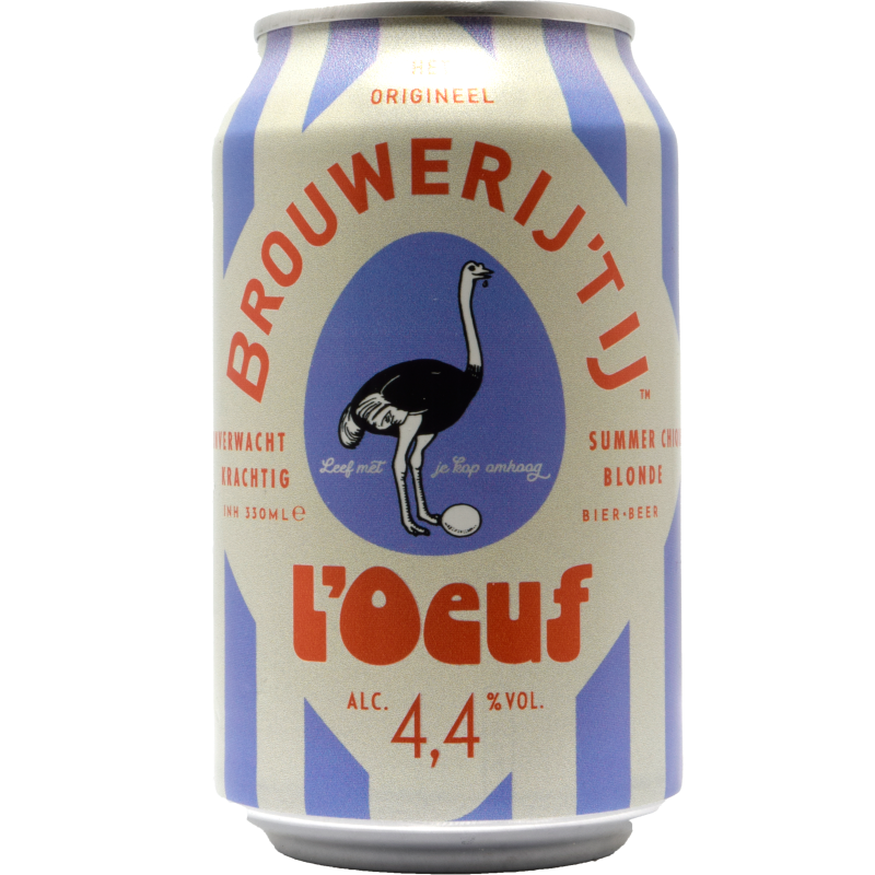 - Brouwerij ''t IJ - l''Oeuf Summer Blonde Blik 4,4% 330ml