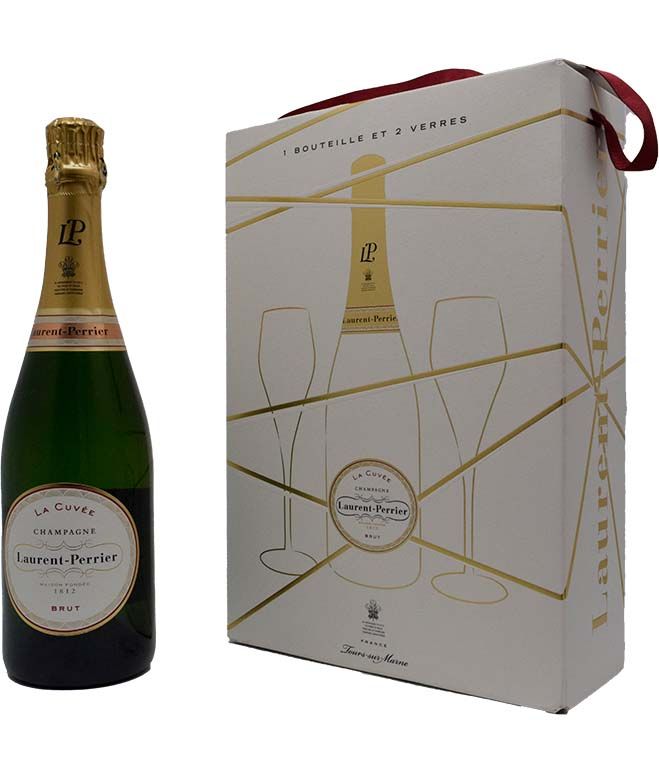 - Laurent-Perrier - La Cuvee Brut Champagne + 2Gls
