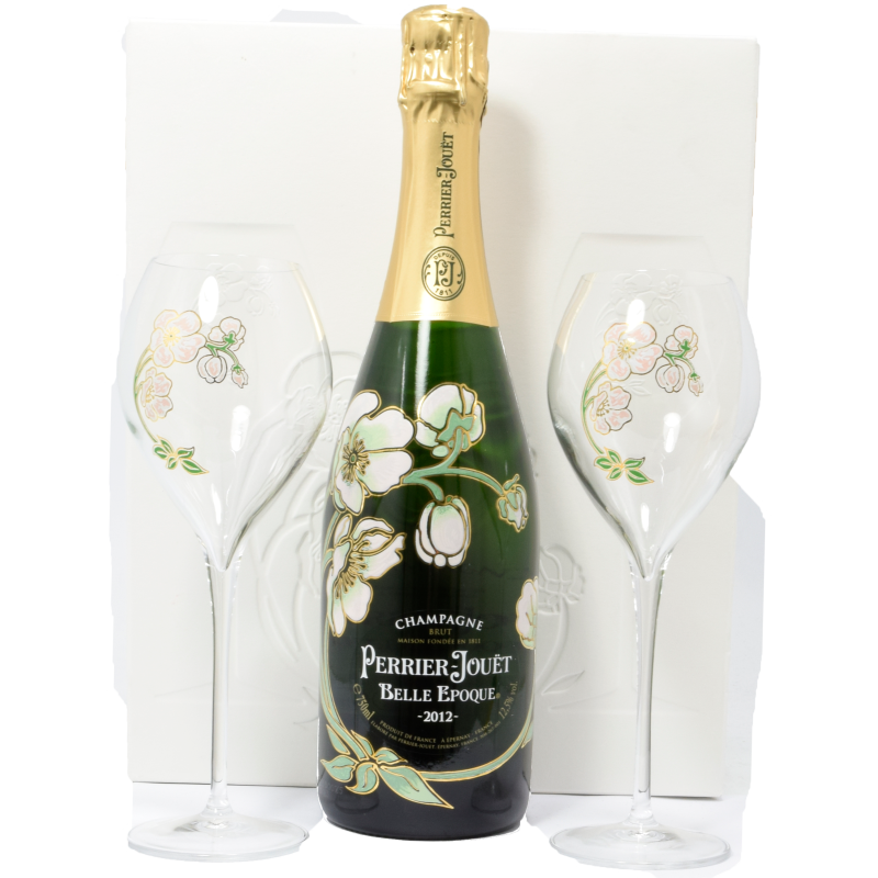 - Perrier Jouet - Belle Epoque Brut 2012 Gift + Glas