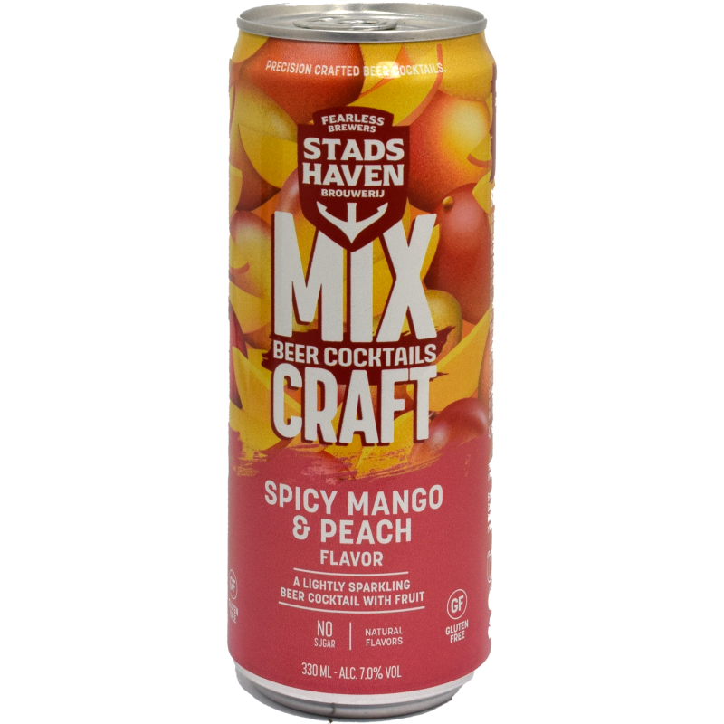 - Stadshaven - Beercocktail 7% Spicy Mango Peach Blik 330ml