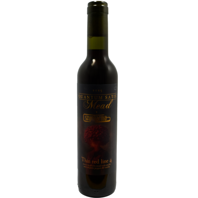 - Quantum Satis - Thin Red Line Sweet Raspberry Mead With Ancho And Chipotle Peppers & Vanilla 13,3% 375ml
