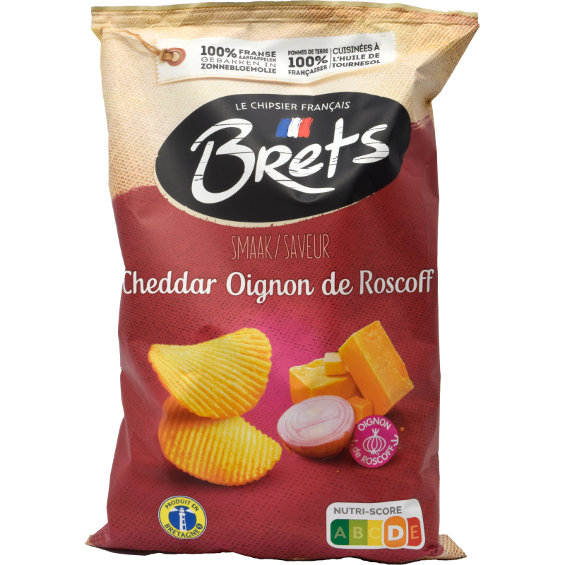 - Brets - Cheddar Oignon De Roscoff Chips 125g