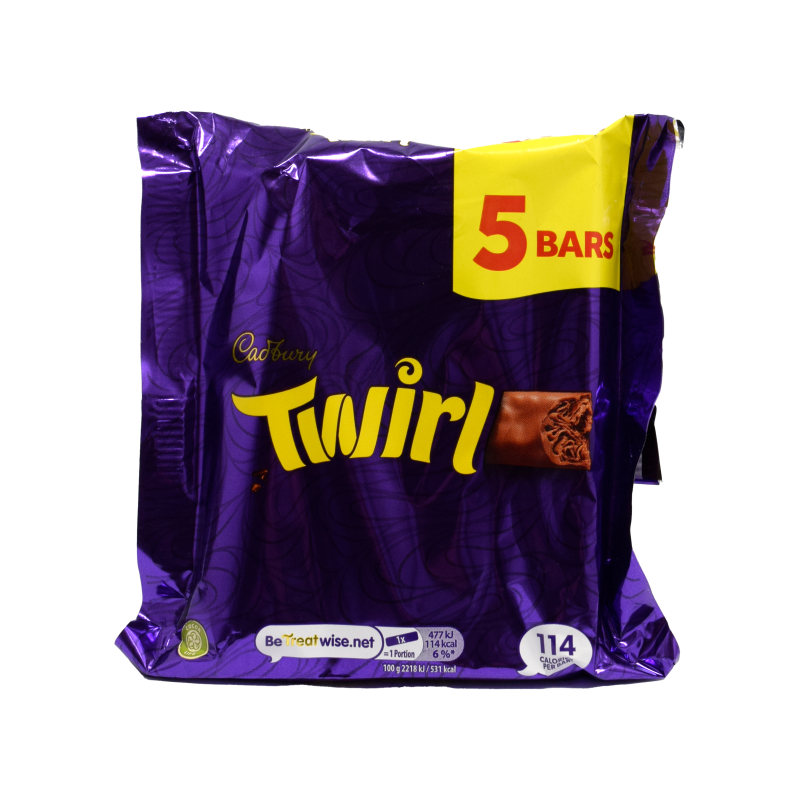 - Cadbury - Twirl 5 Bars Chocola107.5g