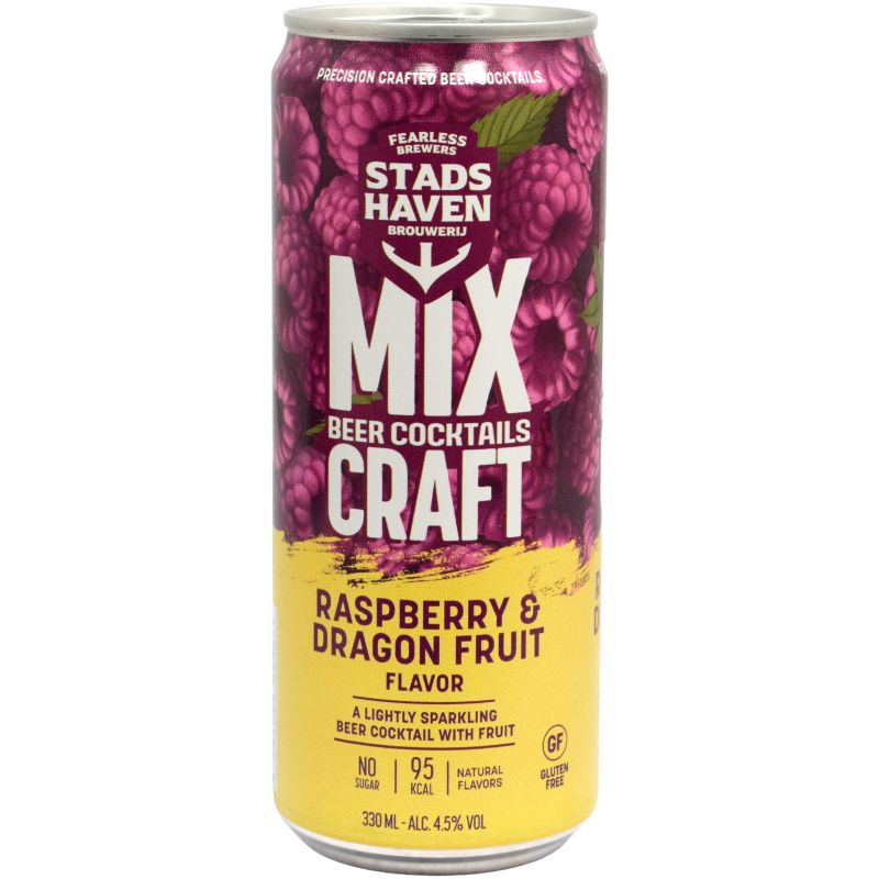 - Stadshaven - Beercocktail Raspberry Dragonfruit 4.5% Blik 330ml