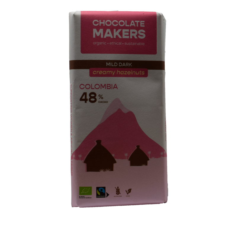 - Chocolate Makers - Mild Dark Creamy Hazelnuts Colombia 48% 80gr