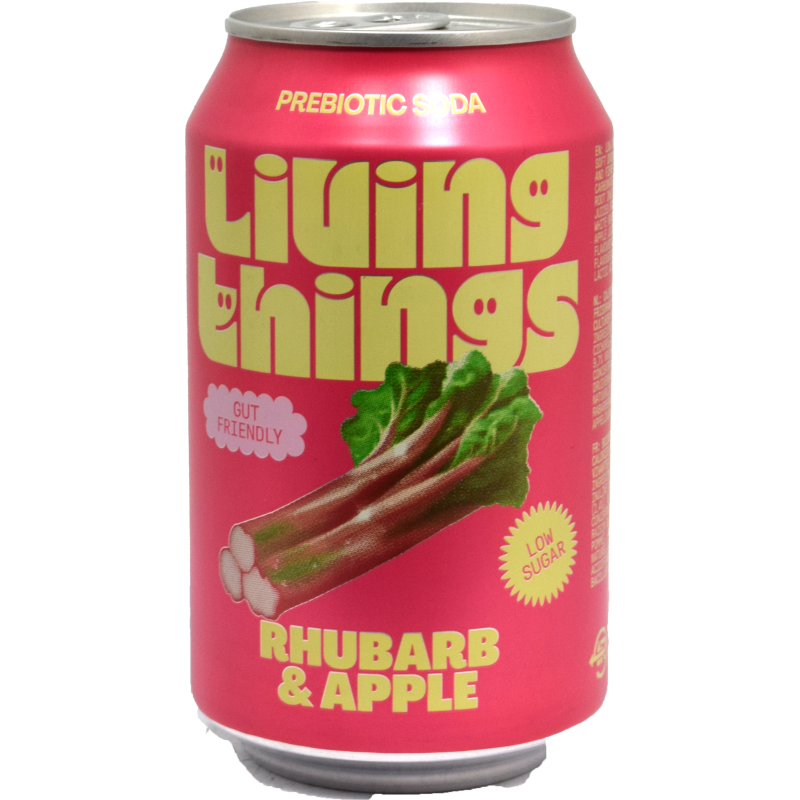 - Living Things - Rhubarb & Apple Low Sugar Blik 330ml