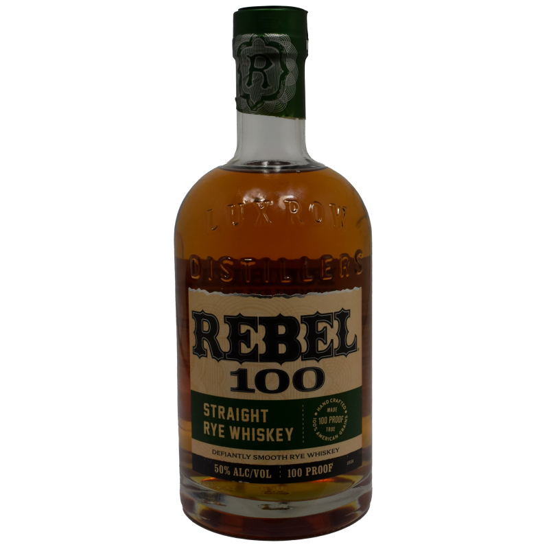 - Rebel 100 Straight Rye Whiskey 70cl 50%