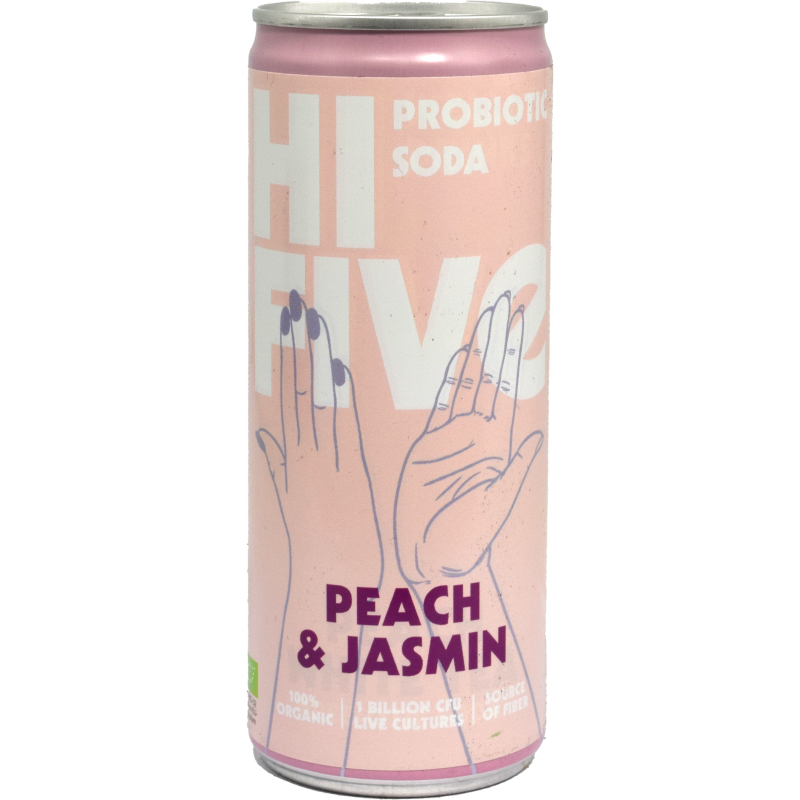 - Hi-Five - Probiotic Soda Peach & Jasmijn Blik 250ml