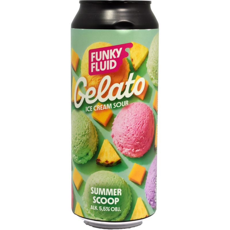 - Funky Fluid Gelato Summer Scoop Ice Cream Sour Blik 500ml 5.5%