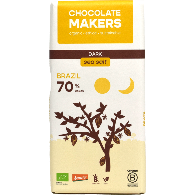 - Chocolate Makers - Dark Sea Salt Brazil 70% 80g