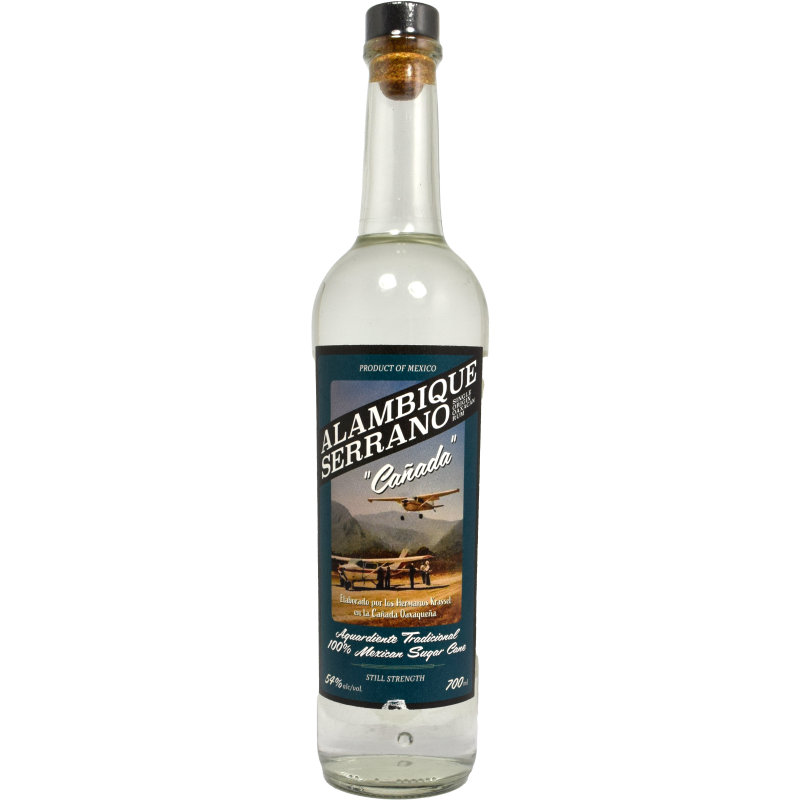 - Alambique Serrano - Canada Unaged 70cl 54% Aquardiente Tradicional !00% Mexican Sugar Cane