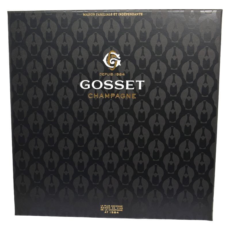 - Gosset Champagne - Grand Reserve Brut Geschenkverpakking + 2glz