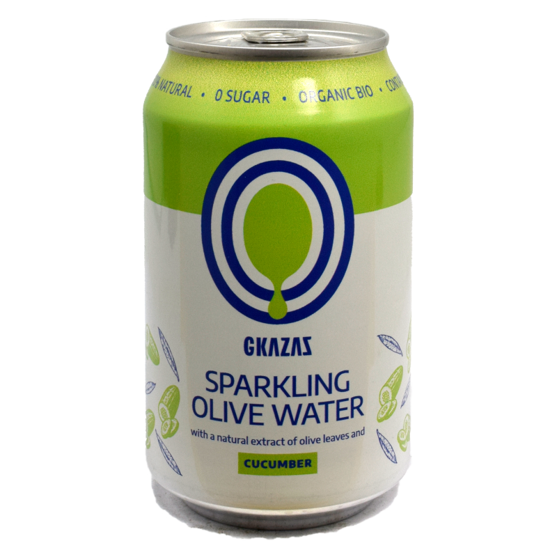 - Gkazas - Sparkling Olive Water Cucumber 355ml