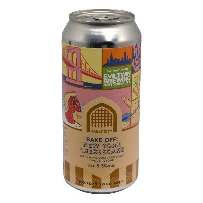 - Vault City - Bake Off: New York Cheesecake Berry Rhubarb Cheesecake Smoothie Sour 5.3% Blik 440ml