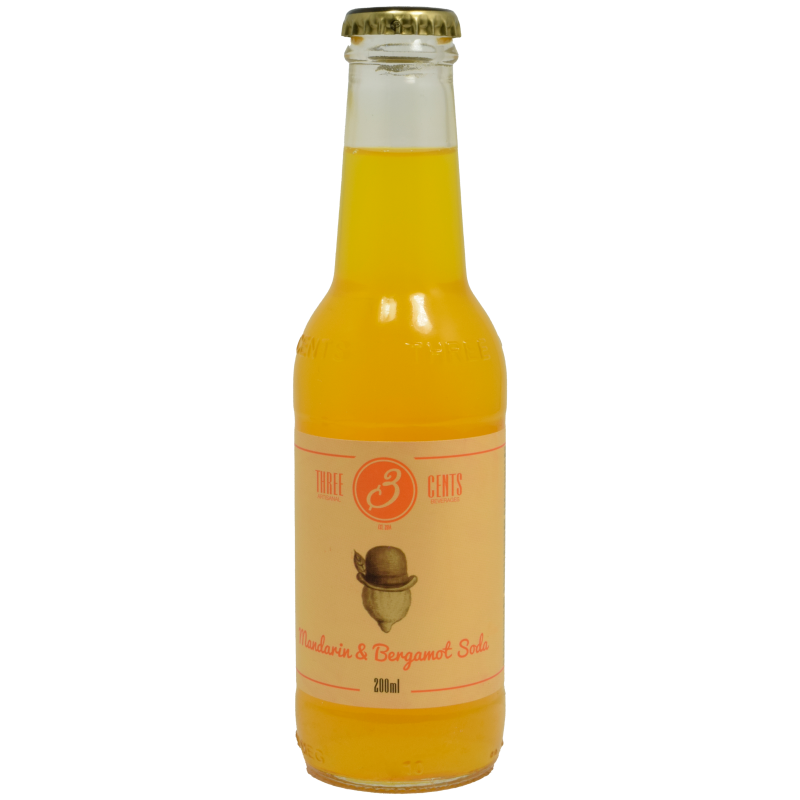 - Three Cents -Mandarin & Bergamot Soda 200ml