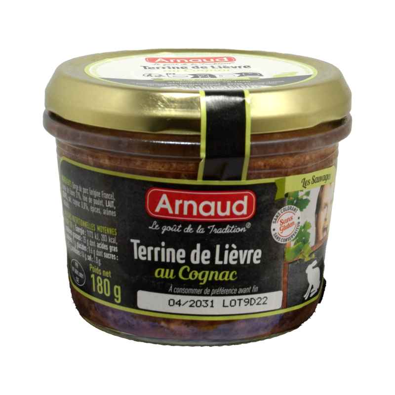 - Arnaud - Terrine De Lievre Au Cognac 180gr