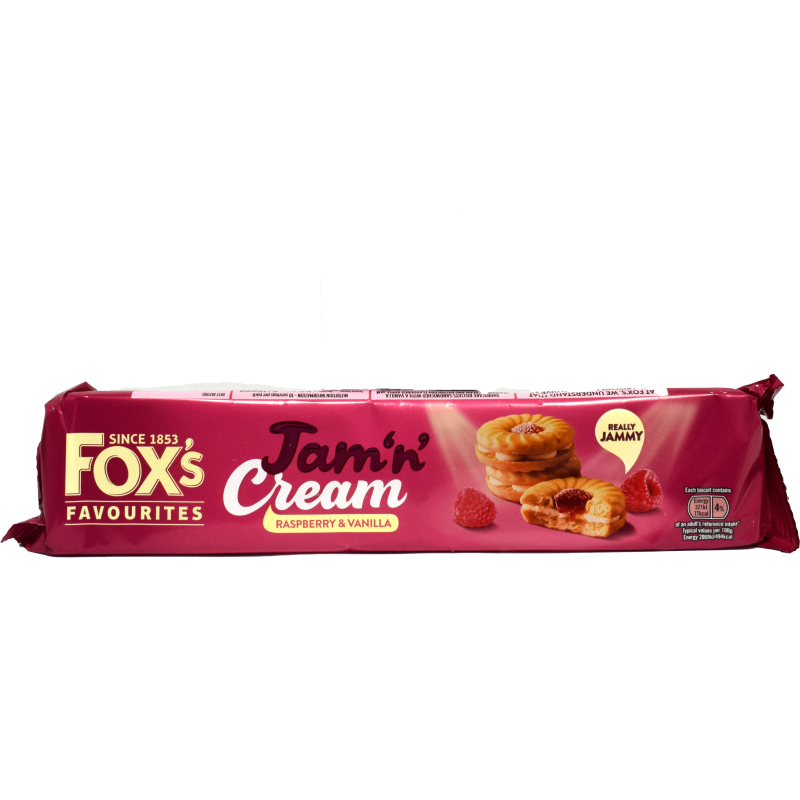 - Fox''s - Jam''n'' Cream Raspberry & Vanilla Cookies 150gr