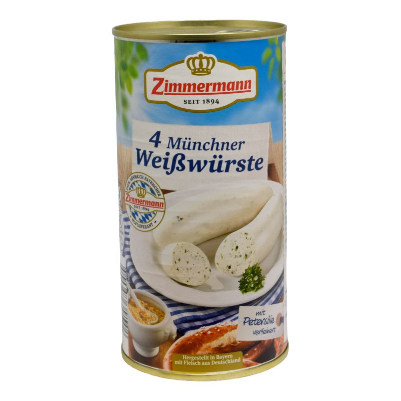 - Zimmermann 4 Munchner Weisswurste Blik