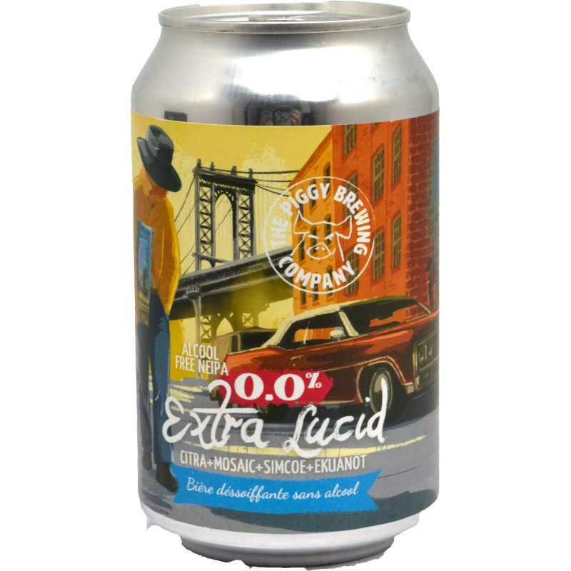 - Piggy Brewing - Extra Lucid 0.0% Alcoholvrij Blik 330ml
