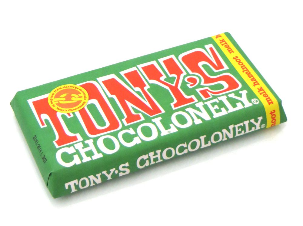 - Tony Chocolonely - Melk Hazelnoot chocolade reep 180 gr