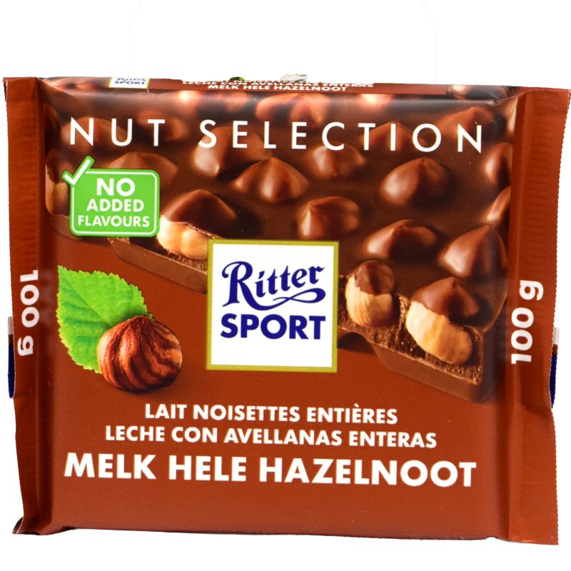 - Rittersport -Melk Hele Hazelnoot 100 GR