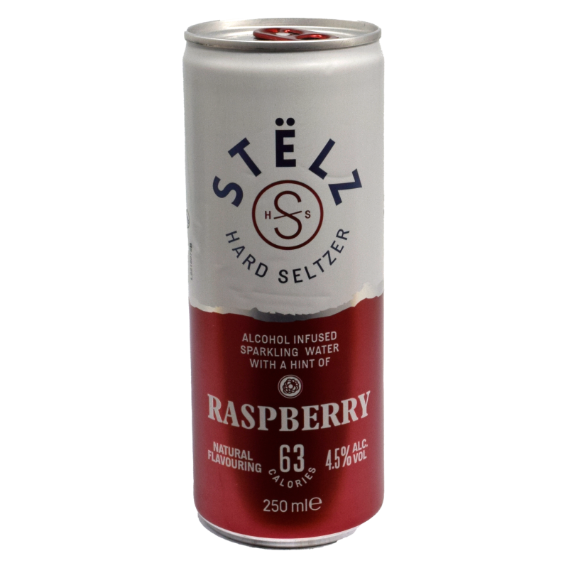 - Stelz - Raspberry Hard Seltzer Blik 25cl