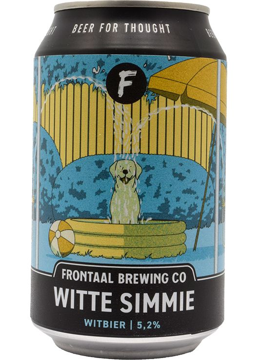 - Frontaal Witte Simmie Witbier Blik 330ml 5.2%