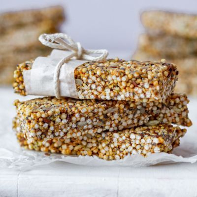 Energierepen met zaden, pitten en quinoa