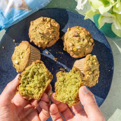 Pistachio and Matcha Muffins