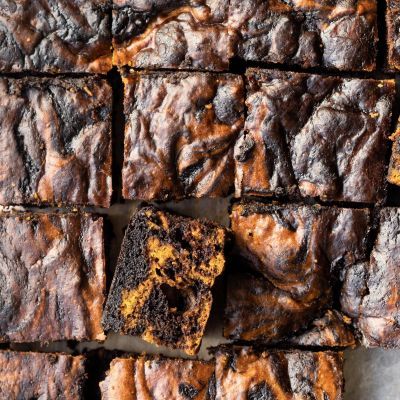 Marble brownies with pumpkin
