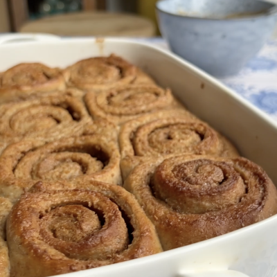 Halfvolkoren Peanut Butter Banana Rolls