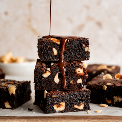 Erythritol stevia hazelnut brownies