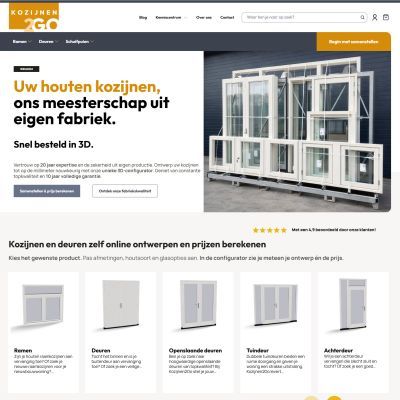 Nieuw! Bestel uw kozijnen direct online via kozijnen2go.nl