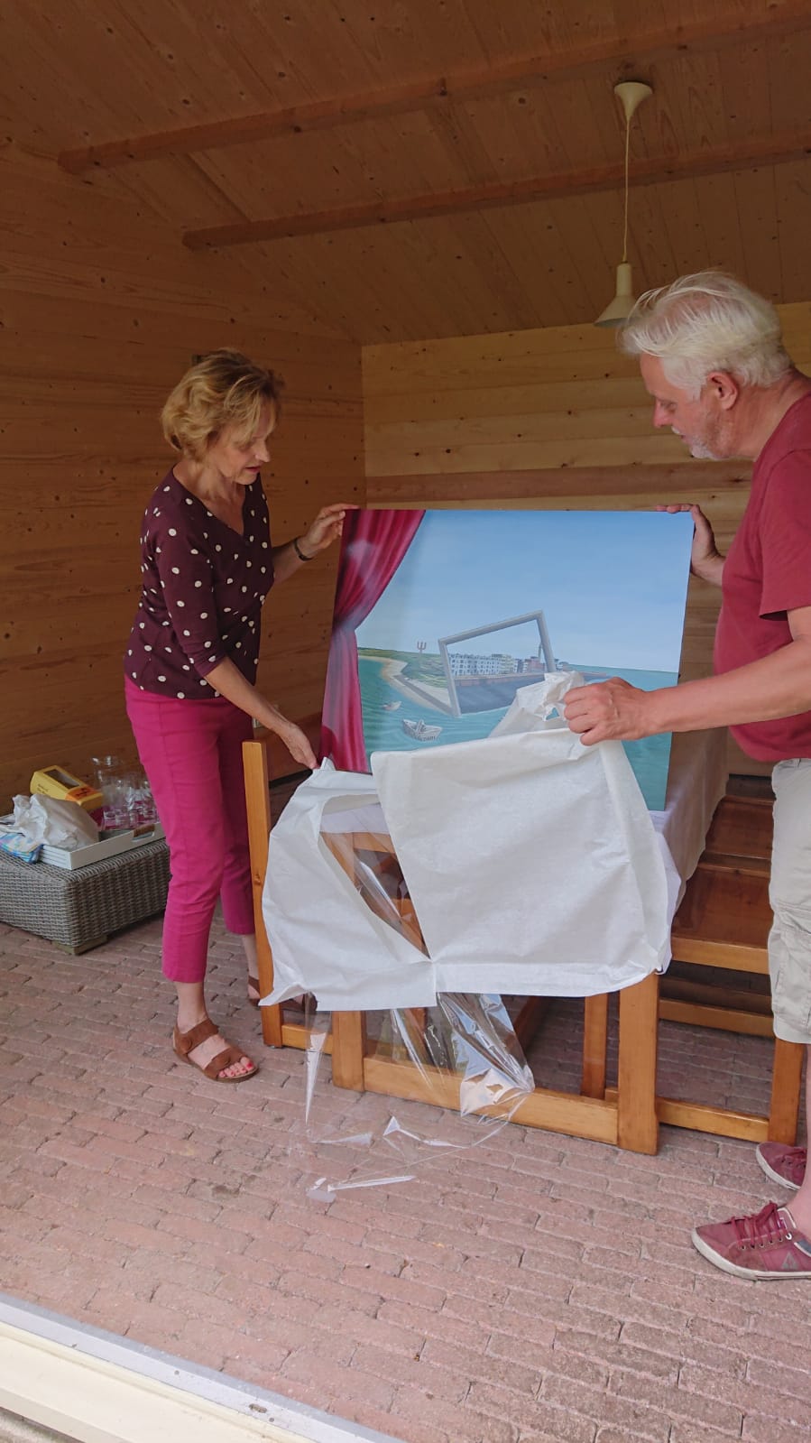 De onthulling van het schilderij